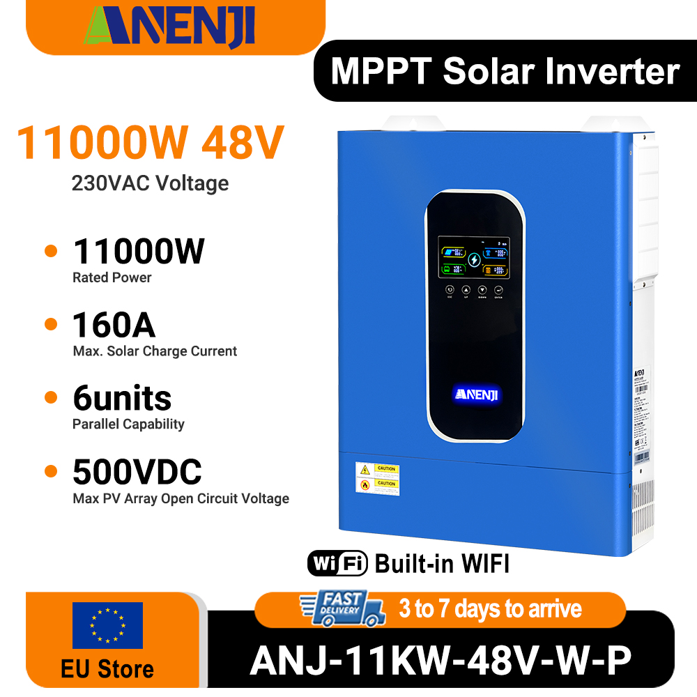 ANENJI 11KW 48V Hybrid Solar I - đánh giá và giá Hybrid Solar Inverter 5.5Kw Mppt 48V