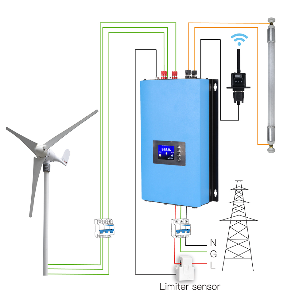 Y&H 2000W MPPT Wind Power On G - đánh giá và giá Grid Tie Inverter Limiter 2000W