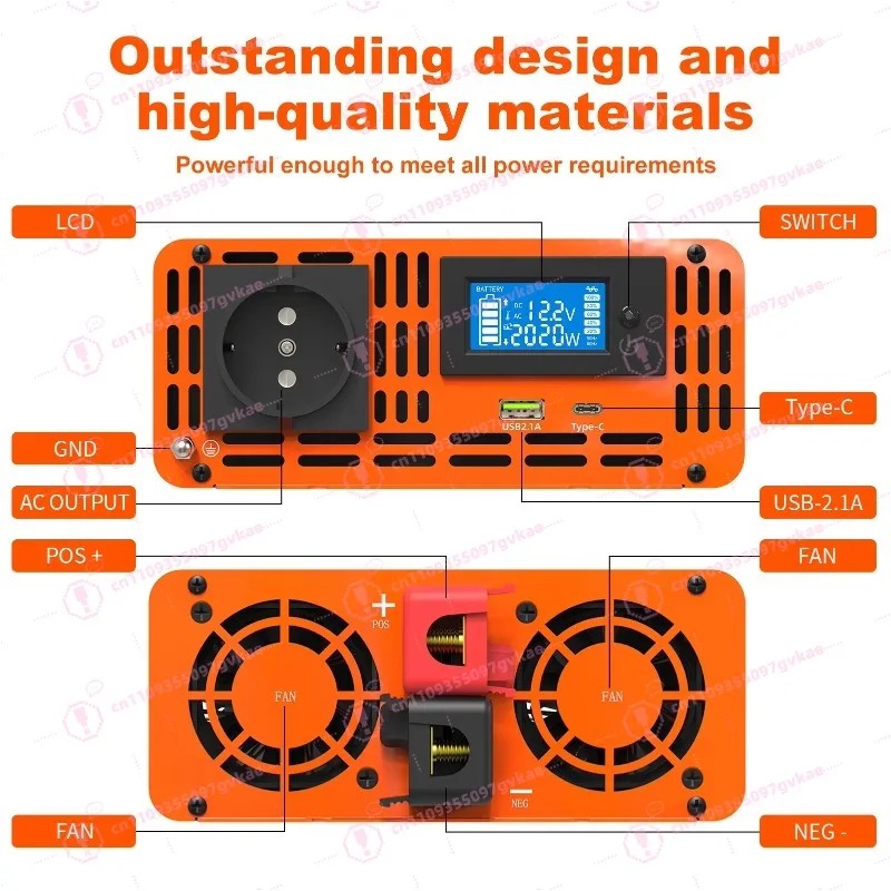 Peak 4000W 12v 24V 48v Dc To A - đánh giá và giá Power Inverter 12V 220V 4000W Continuous